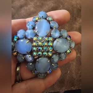Vintage blue brooch